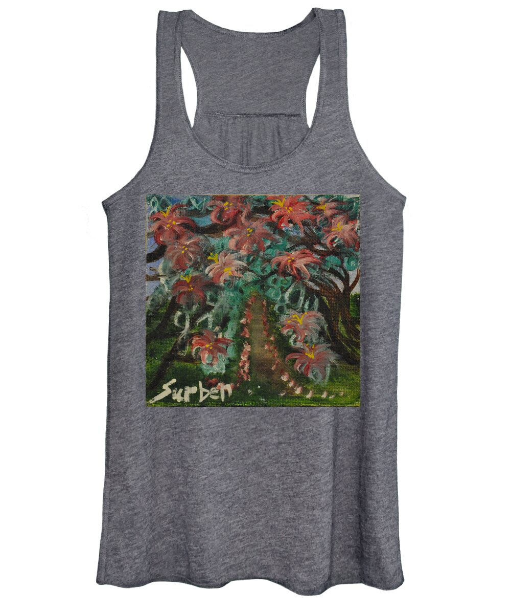 Flowers Women's Tank Top featuring the painting Spring Dogwoods by Suzanne Surber