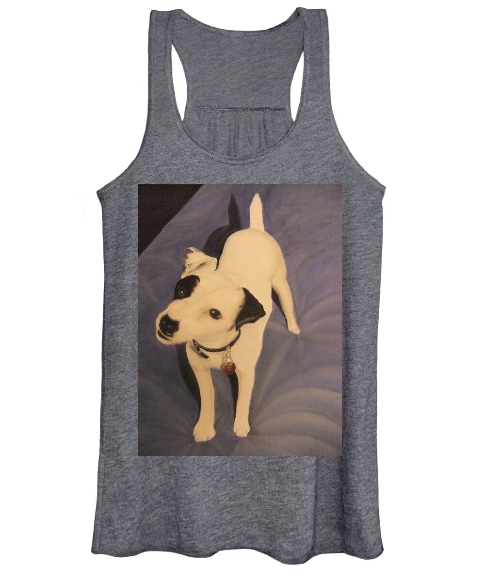Dog Women's Tank Top featuring the painting Spud by Lynne McQueen