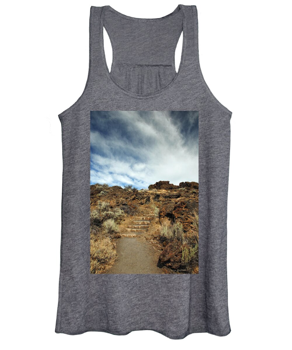 Stairway Women's Tank Top featuring the photograph Stairway To Olympus by Donna Blackhall