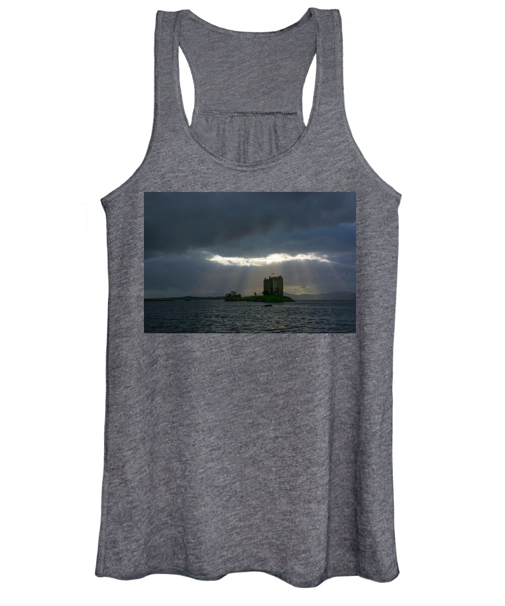Scotland Women's Tank Top featuring the photograph Stalker Castle In Scotland by Andreas Berthold