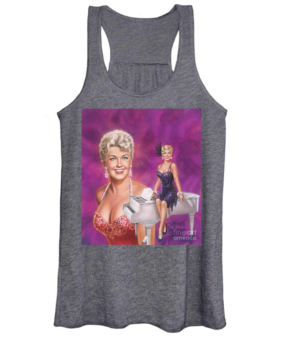 Doris Day Women's Tank Top featuring the painting Star Of Stars - Doris Day by Dick Bobnick