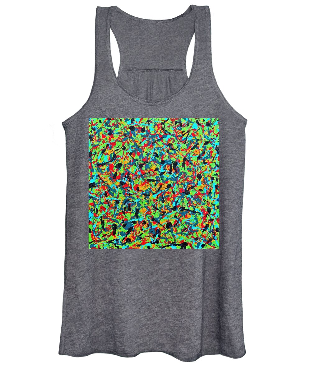 Abstract Women's Tank Top featuring the painting Status Quo by Artcetera By   LizMac