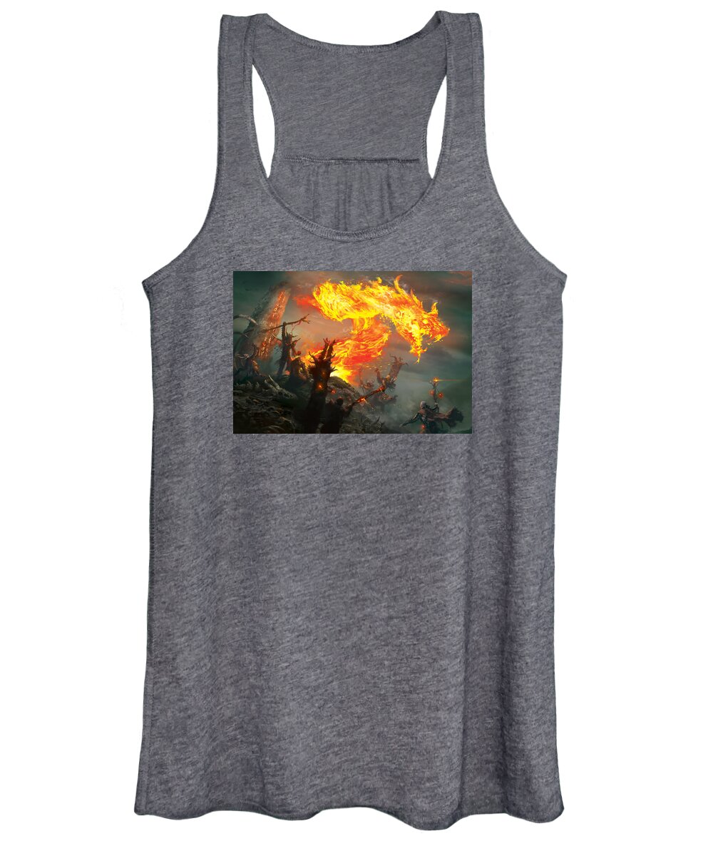 Mtg Women's Tank Top featuring the digital art Stoke The Flames by Ryan Barger