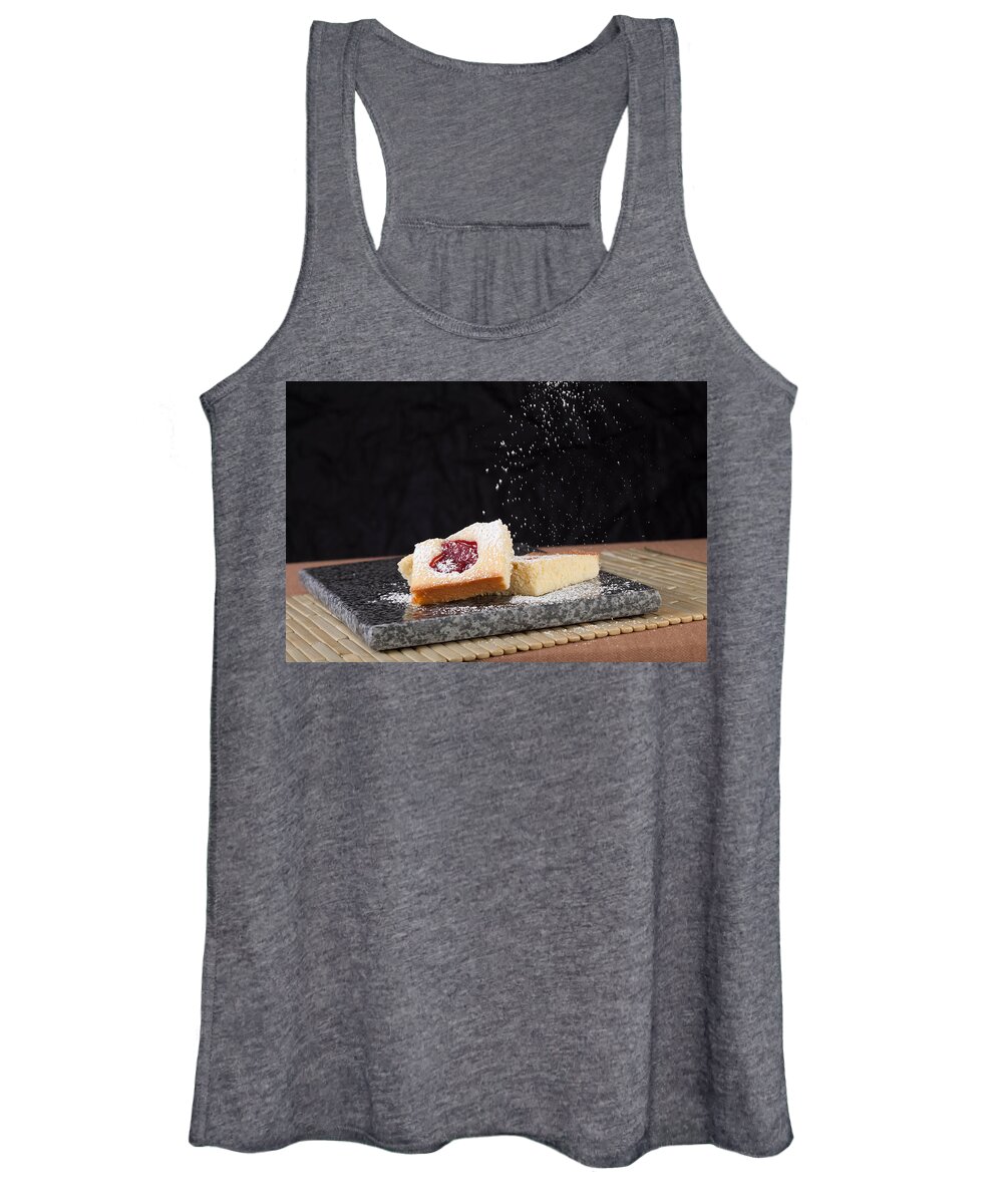 Background Women's Tank Top featuring the photograph Studio shot of home made pastry by Kyle Lee
