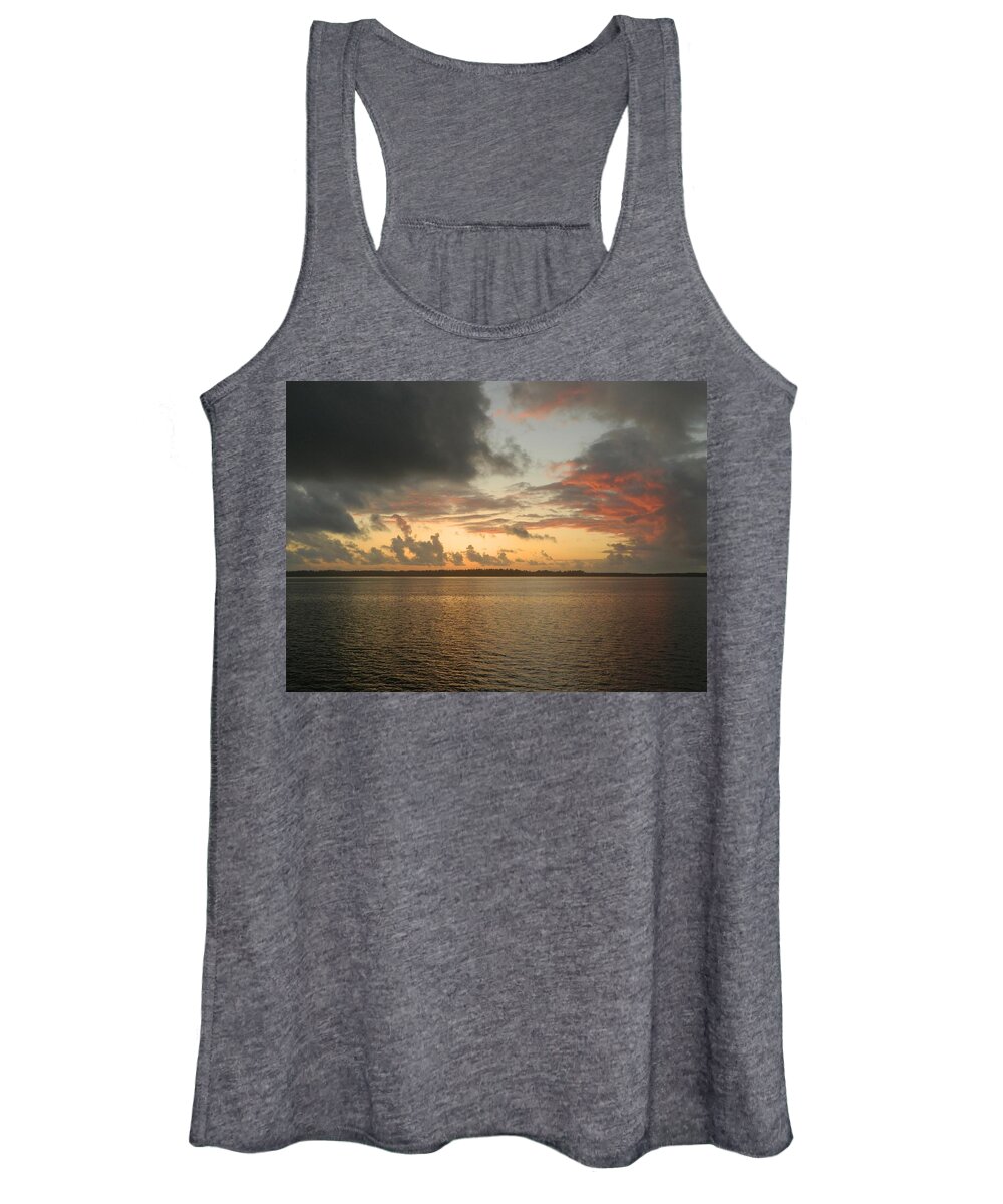 Sunset Women's Tank Top featuring the photograph Sunset Before Funnel Cloud 5 by Gallery Of Hope 