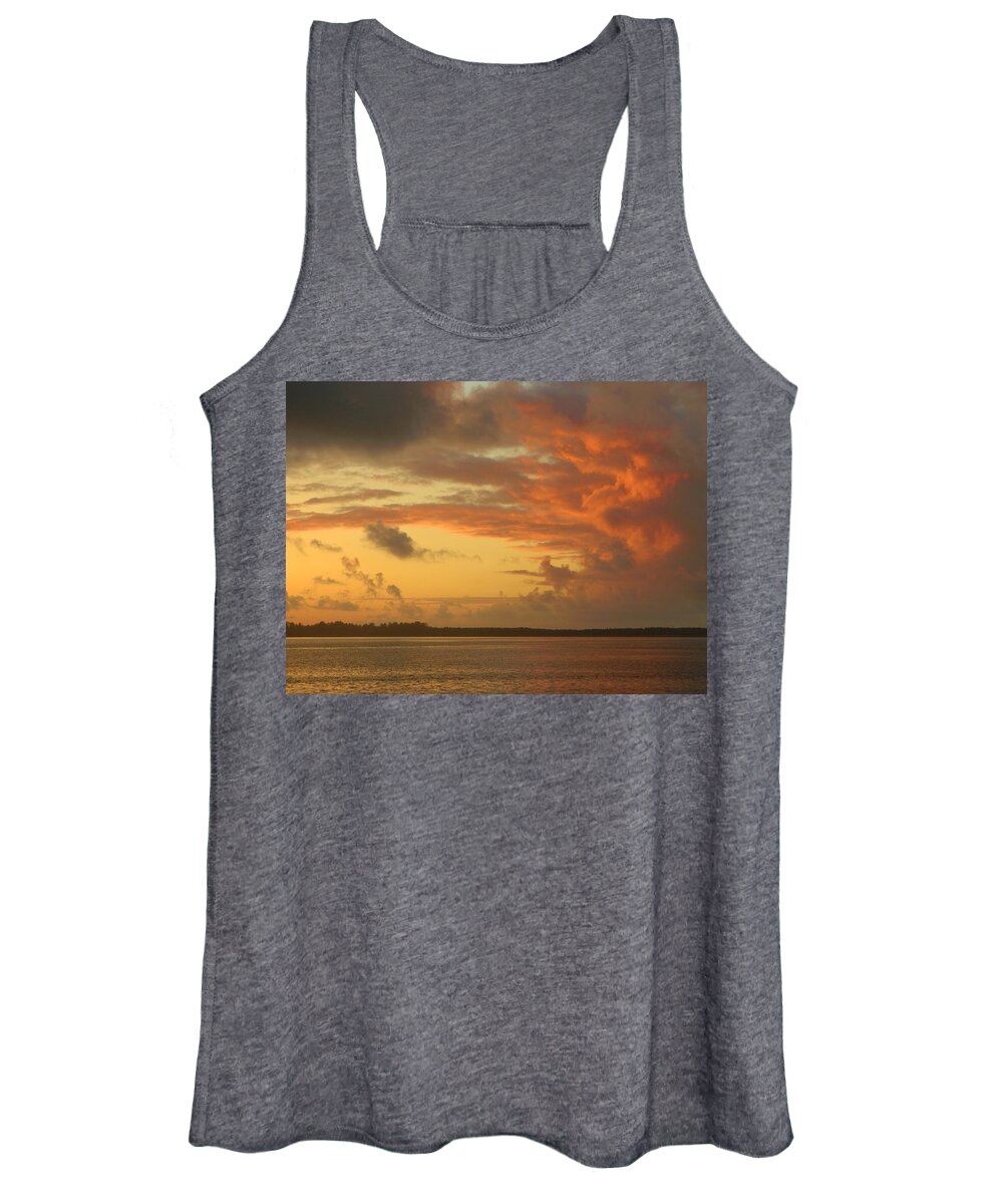 Sunset Women's Tank Top featuring the photograph Sunset Before Funnel Cloud by Gallery Of Hope 