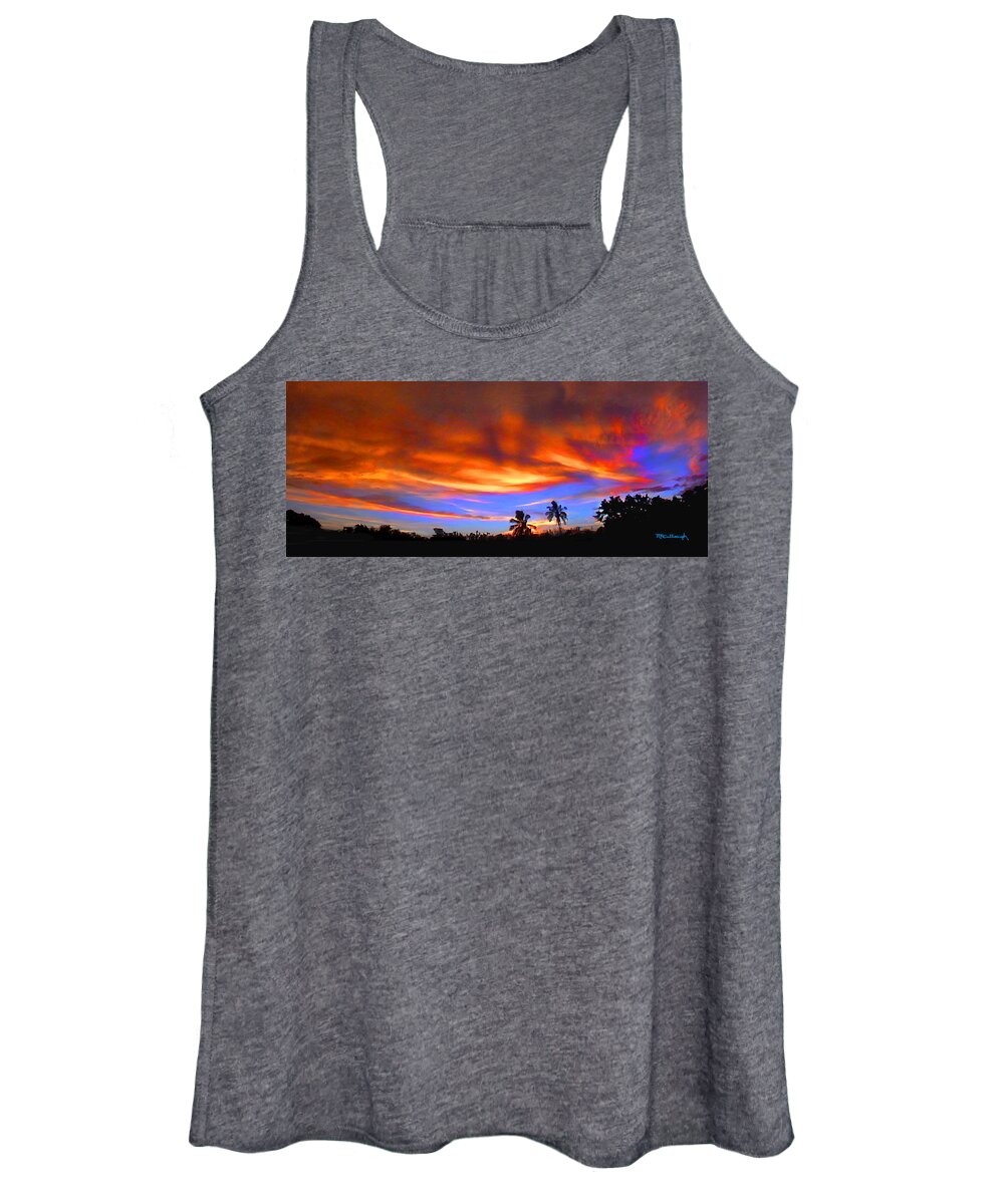 Duane Mccullough Women's Tank Top featuring the photograph Sunset Key Largo Filtered by Duane McCullough