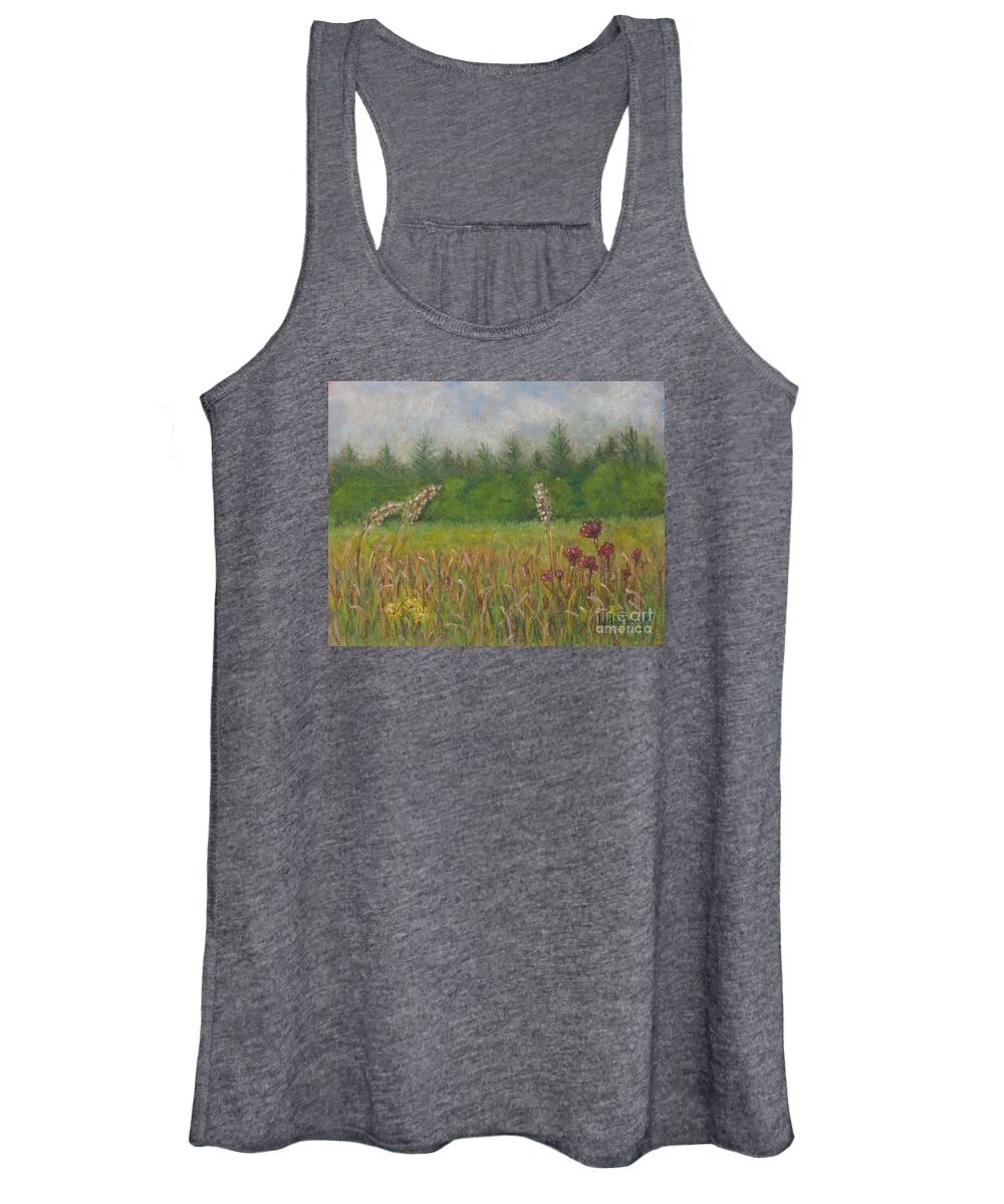 Meadow Women's Tank Top featuring the painting Calm Culloden by Laurie Morgan