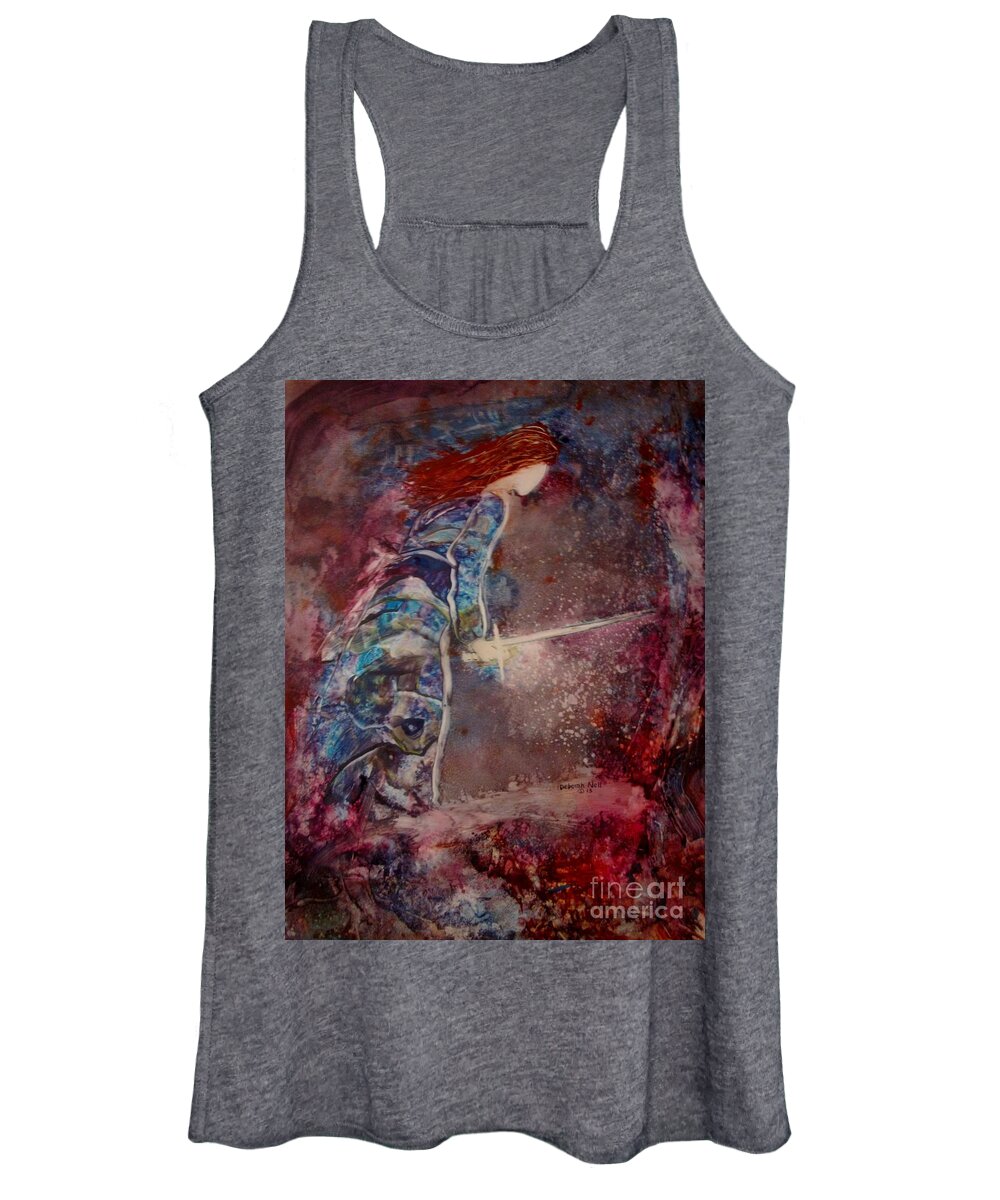 Warrior Women's Tank Top featuring the painting Sword of Truth by Deborah Nell
