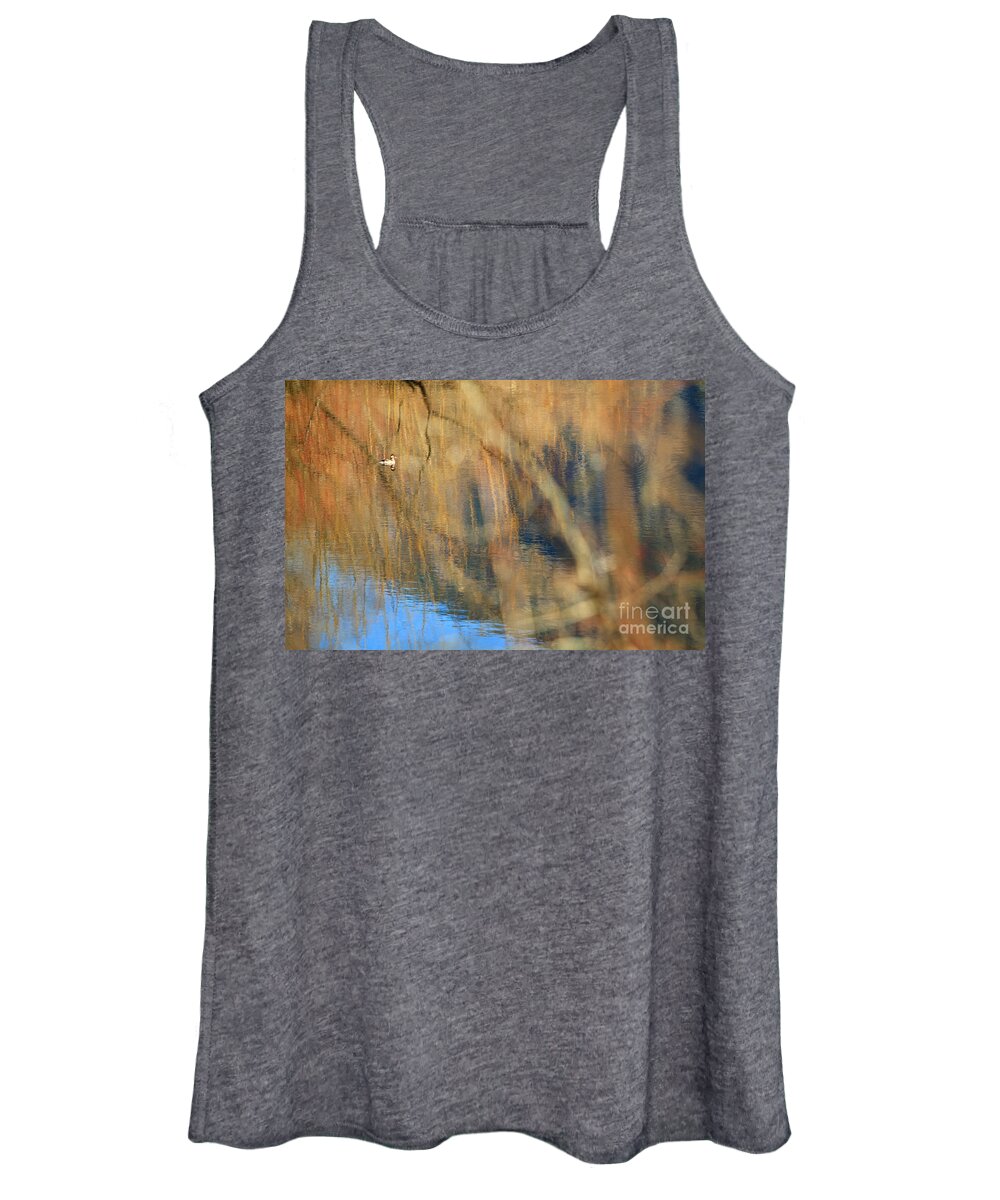 Duck Women's Tank Top featuring the photograph Floating in the Abstract 2 by Michelle Twohig