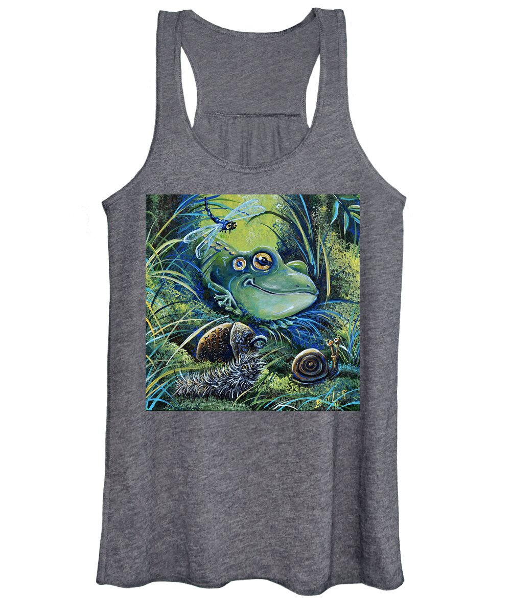 Frog Women's Tank Top featuring the painting The Acorn by Gail Butler