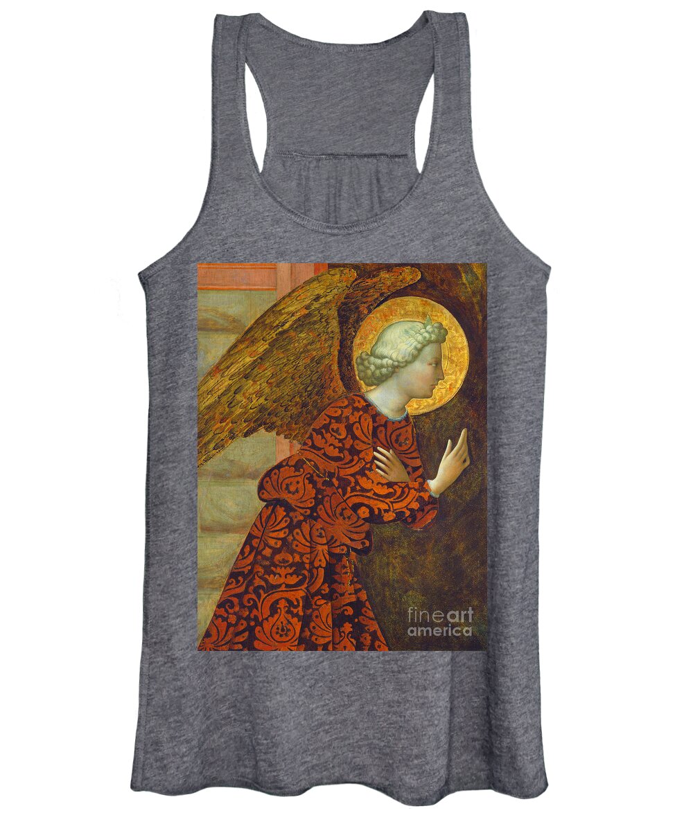 Angel Women's Tank Top featuring the painting The Archangel Gabriel by Tommaso Masolino da Panicale