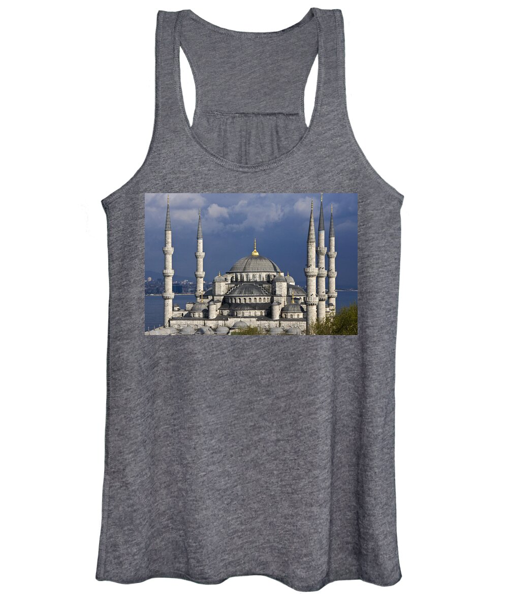 Europe Women's Tank Top featuring the photograph The Blue Mosque in Istanbul by Michele Burgess
