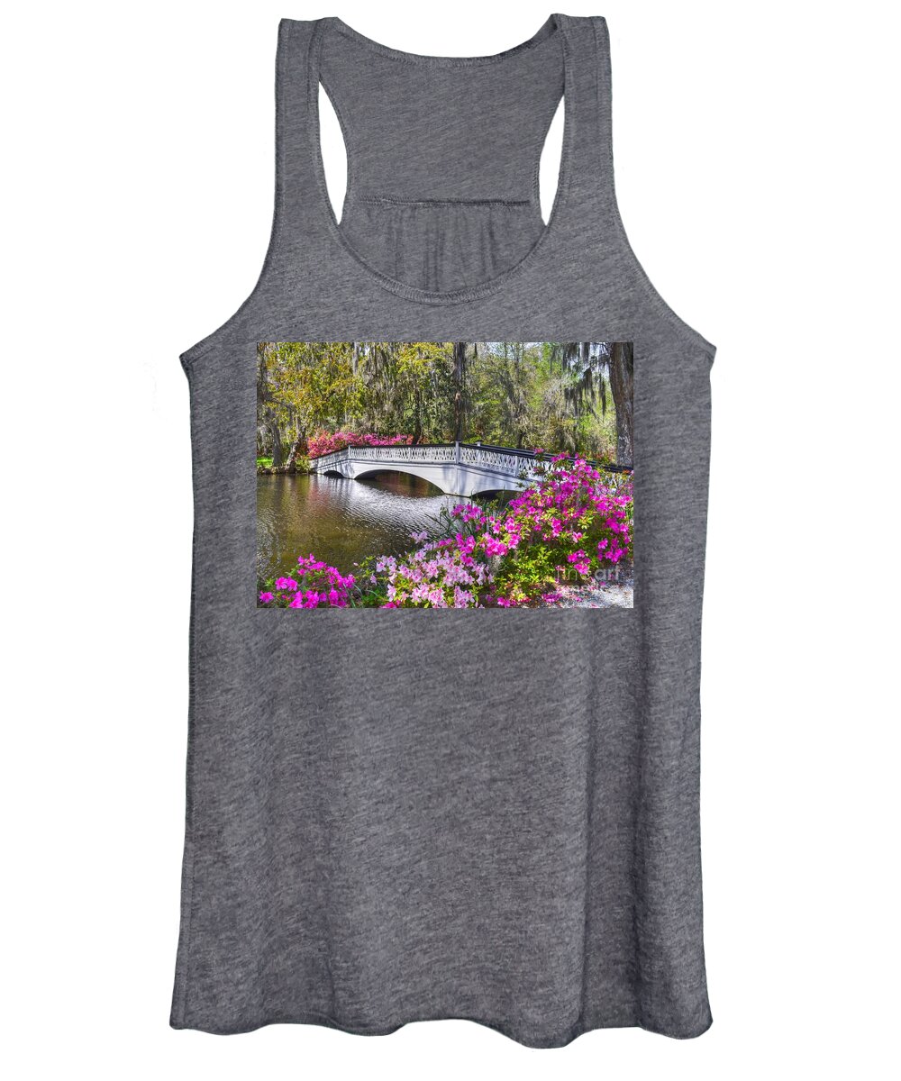 Scenic Women's Tank Top featuring the photograph The Bridge At Magnolia Plantation by Kathy Baccari