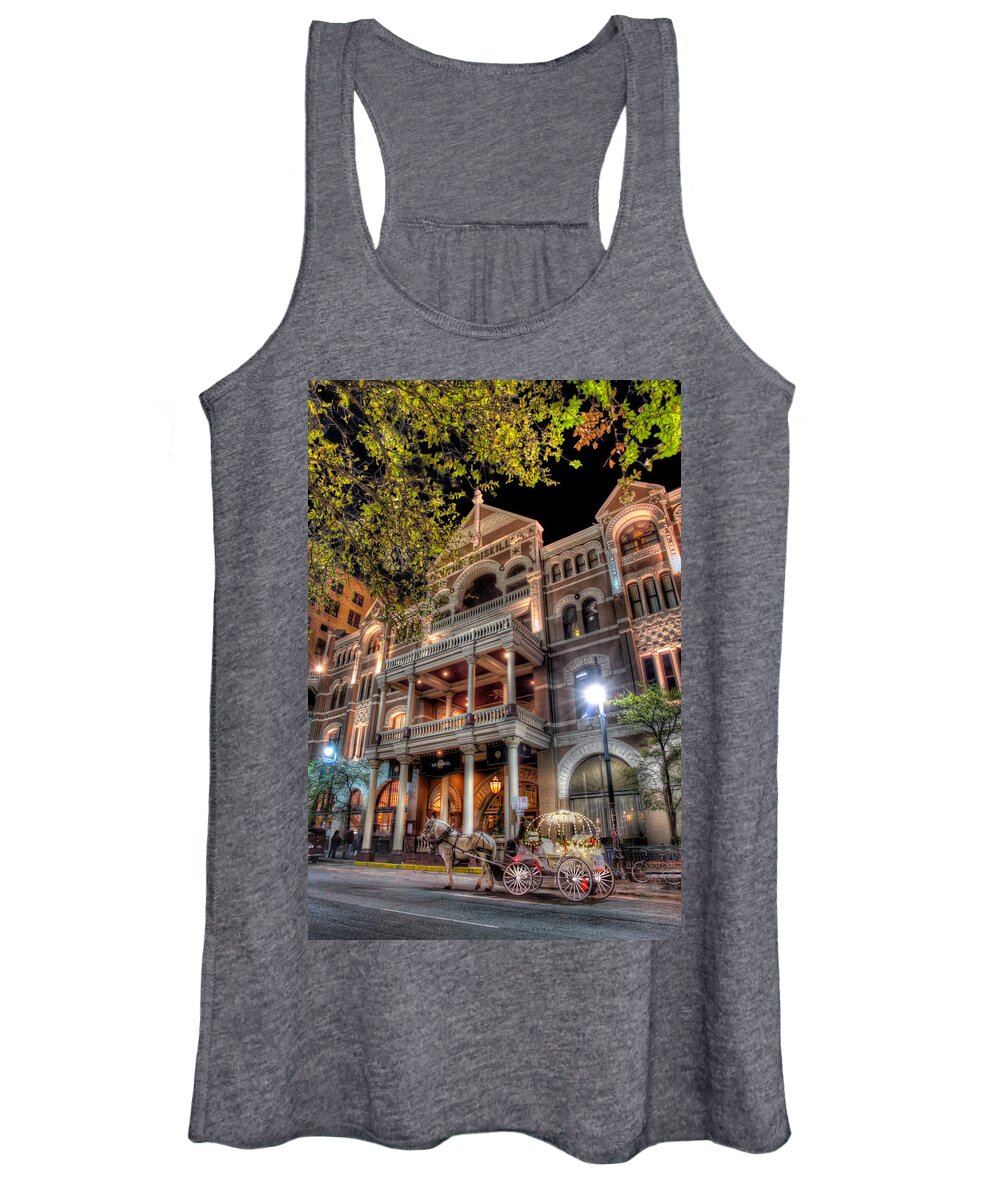 Austin Women's Tank Top featuring the photograph The Driskill Hotel by Tim Stanley