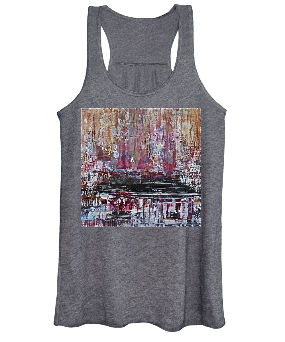 Shack Women's Tank Top featuring the painting The Edge of Town by Janice Nabors Raiteri