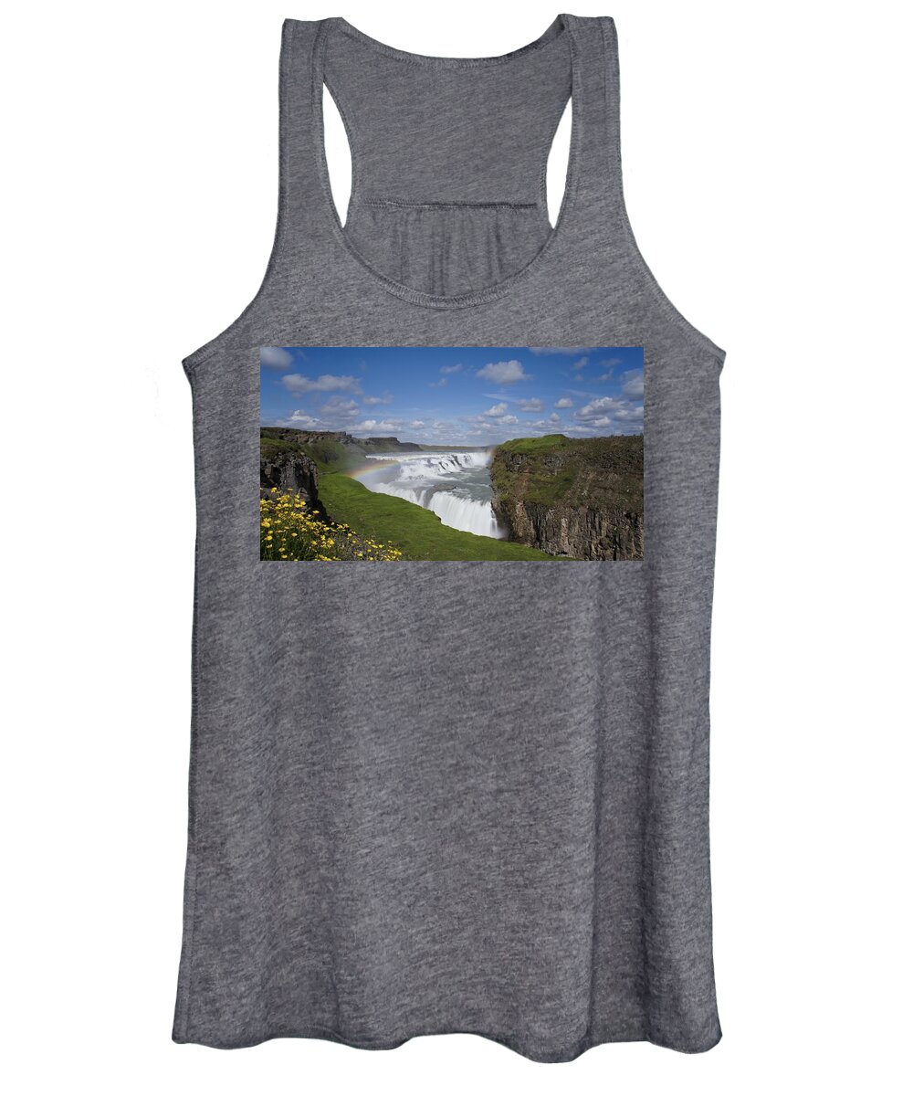 Gullfoss Falls Women's Tank Top featuring the photograph The Famous Gullfoss by Brian Kamprath