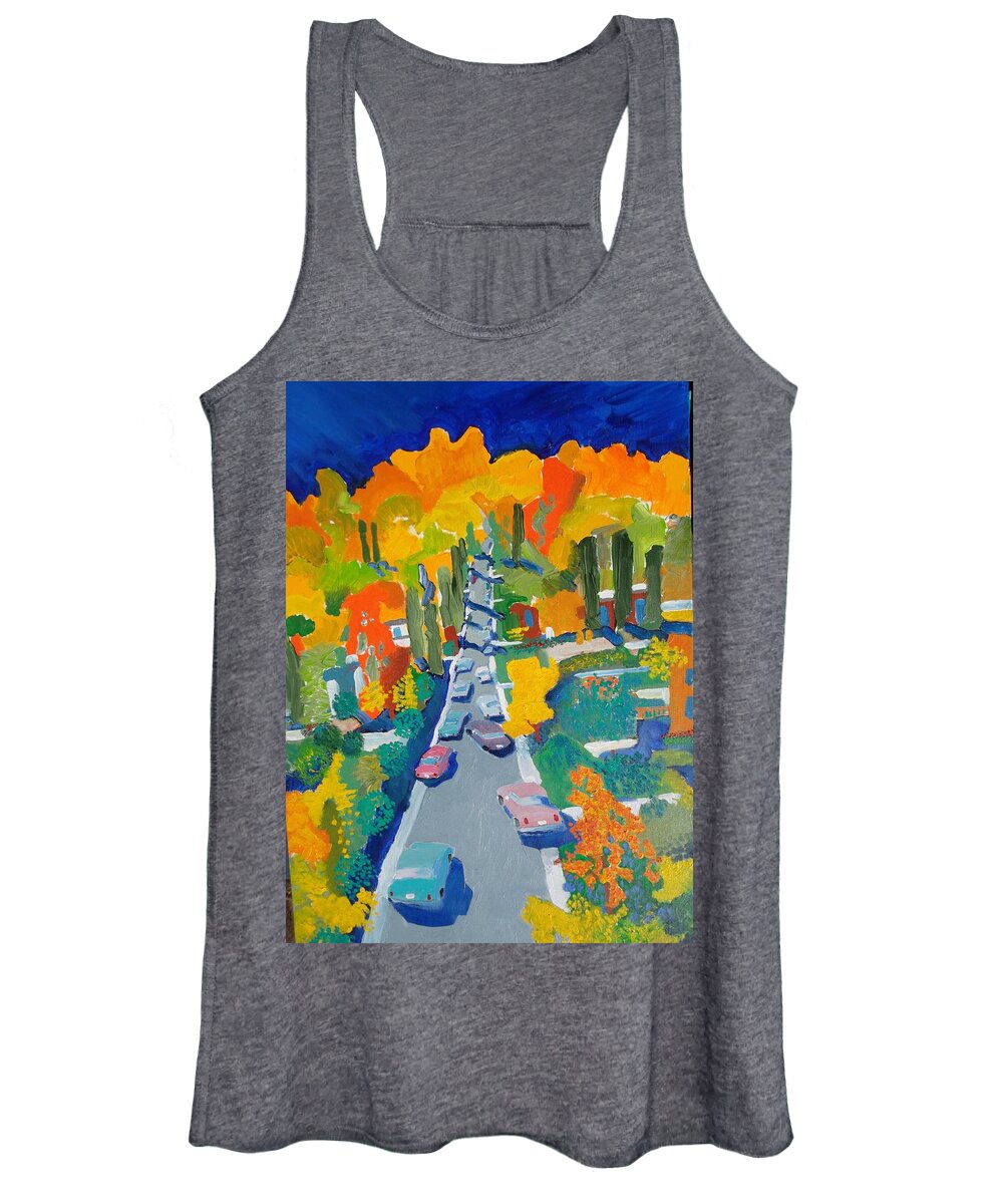 Hill Women's Tank Top featuring the painting The Hill by Rodger Ellingson