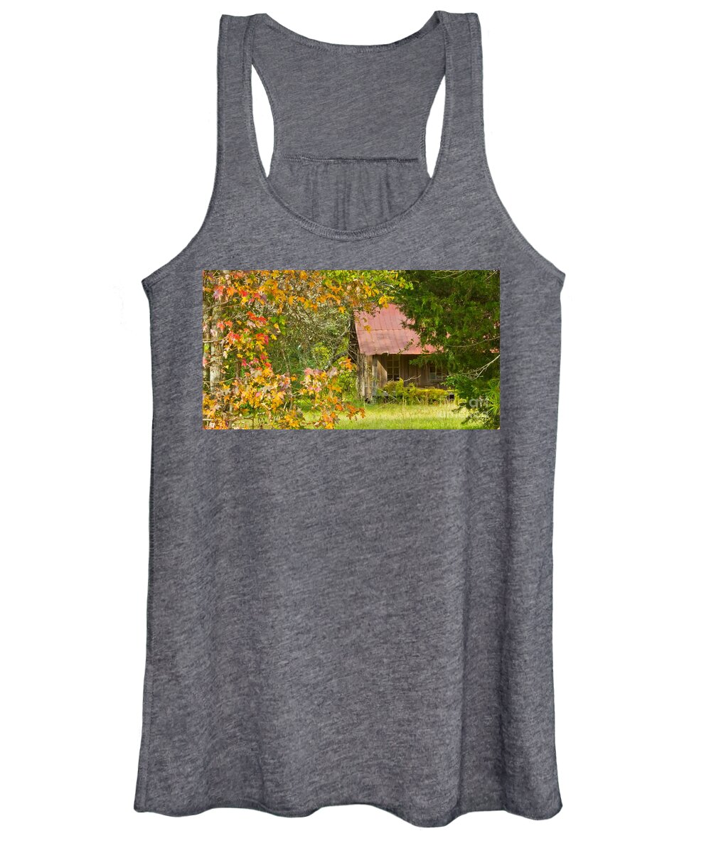 Michael Tidwell Photography Women's Tank Top featuring the photograph The Old Homestead 3 by Michael Tidwell
