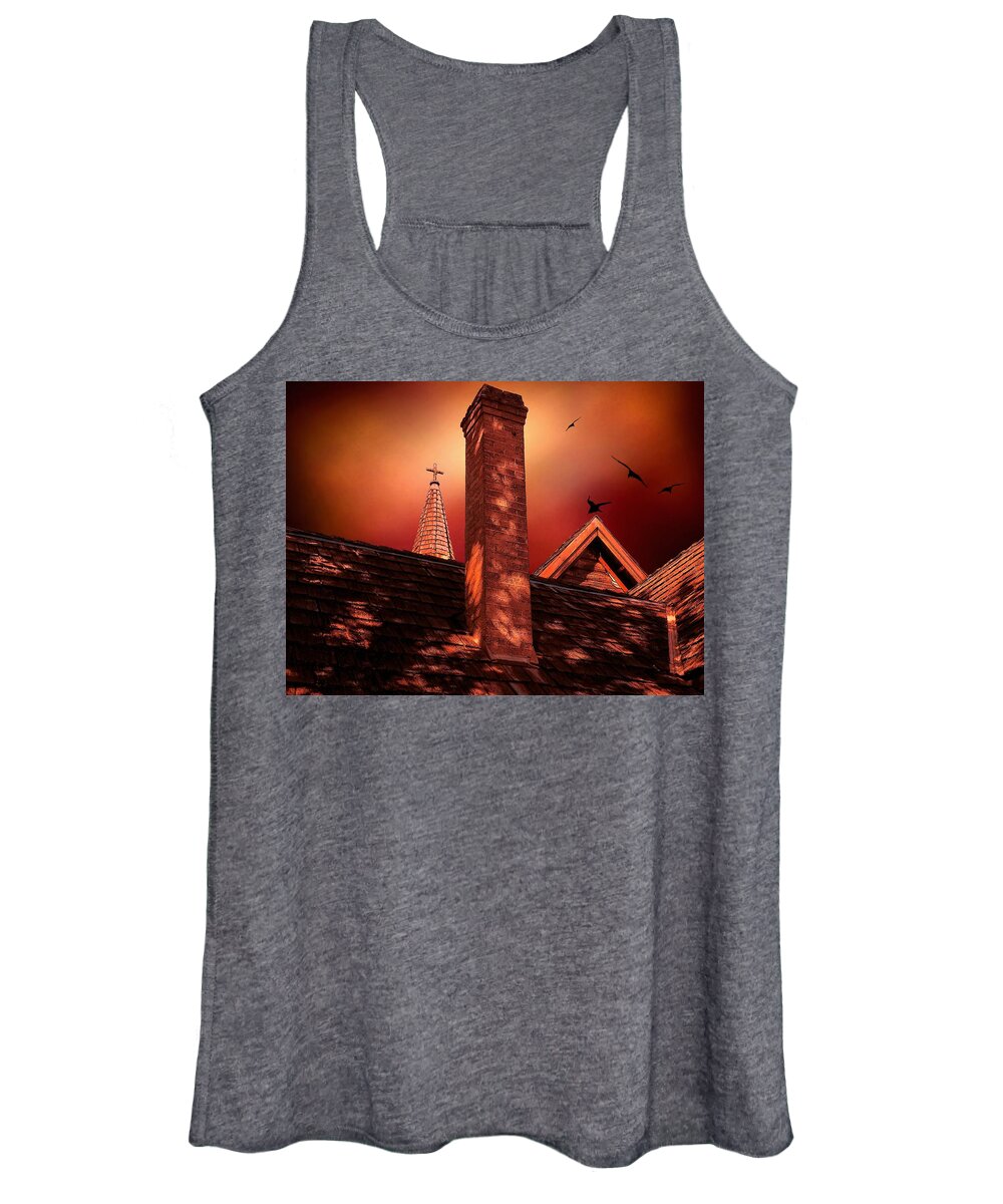 Church Women's Tank Top featuring the photograph The Olde Steeple by Micki Findlay