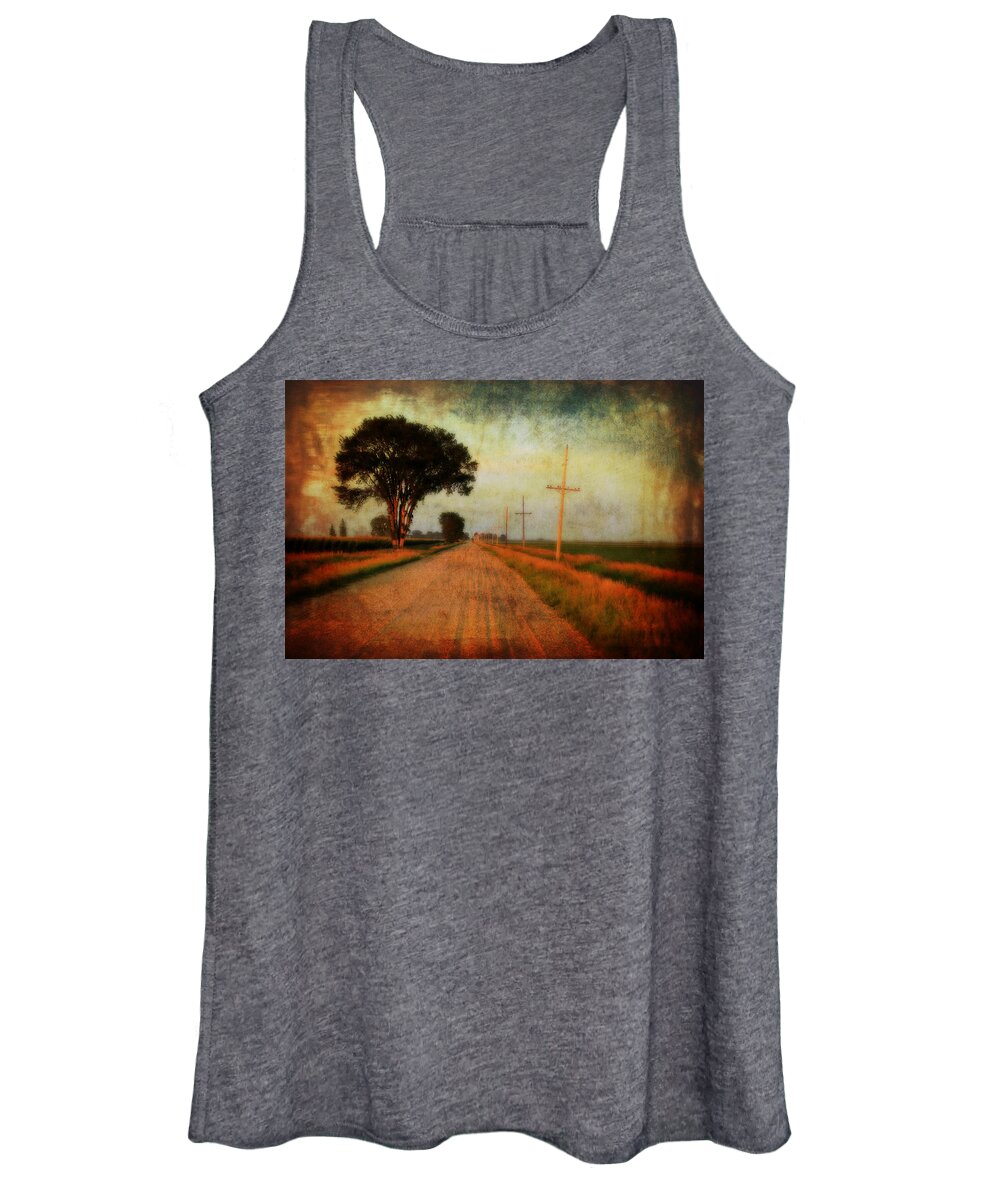 Gravel Road Women's Tank Top featuring the photograph The Road Home by Julie Hamilton
