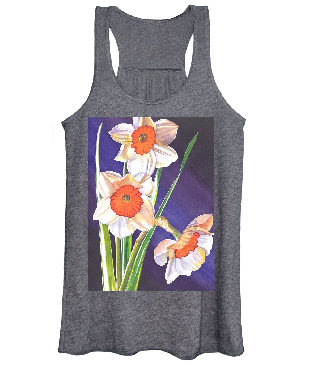 Daffodil Women's Tank Top featuring the painting Three Jonquils by Catherine G McElroy