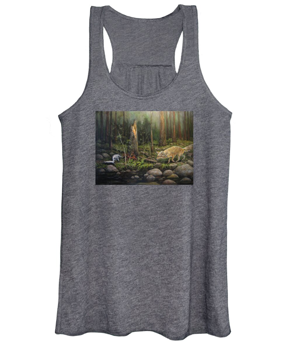 Nature Women's Tank Top featuring the painting To Eat or Not to Eat by Donna Tucker
