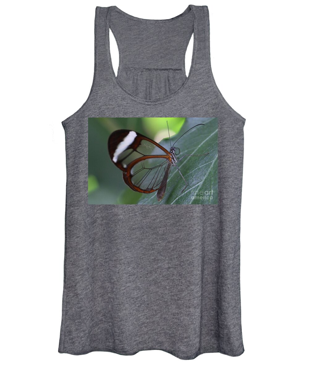 Butterfly Women's Tank Top featuring the photograph Transparent Butterfly by Amanda Mohler