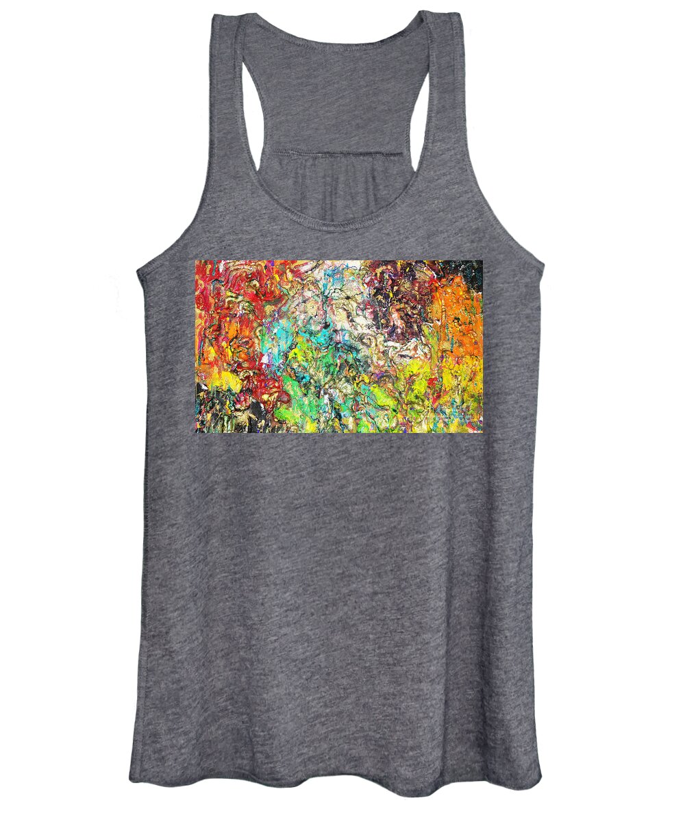 Abstract Women's Tank Top featuring the painting True Happiness by Yael VanGruber