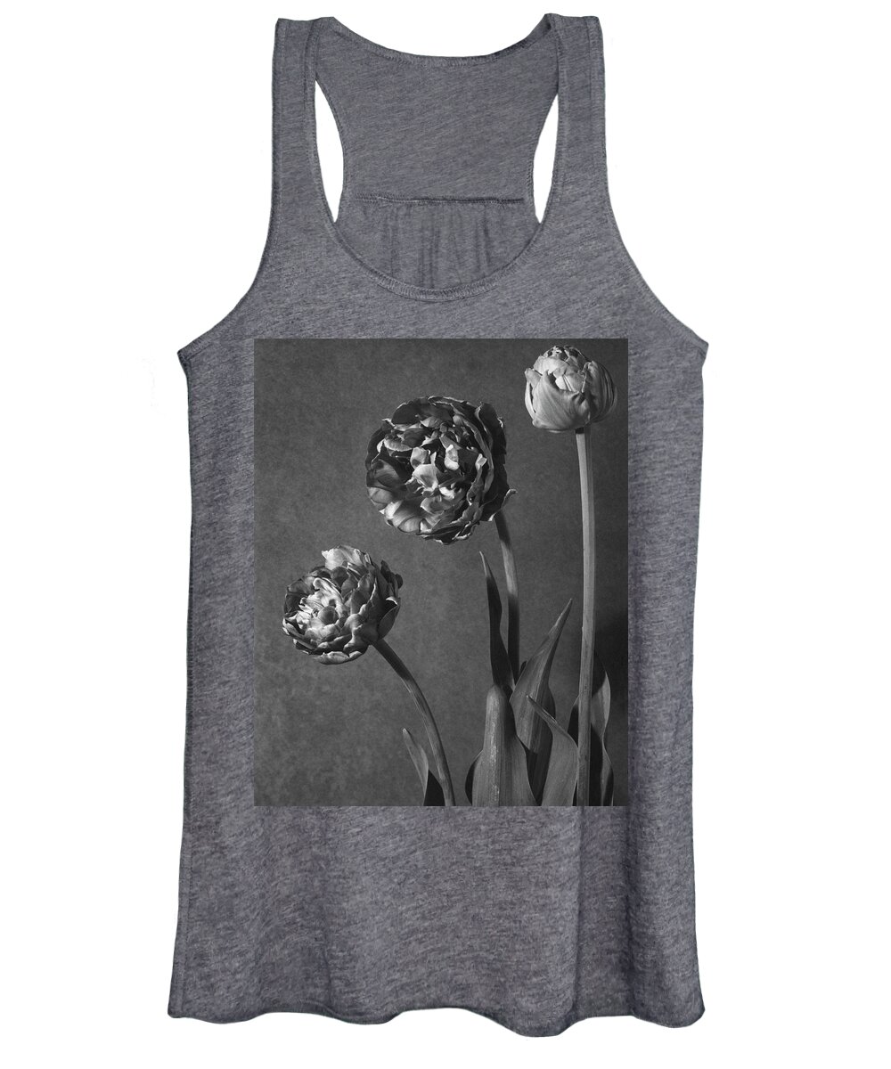 Flowers Women's Tank Top featuring the photograph Tulip Pensee Roses by Walter Beebe Wilder