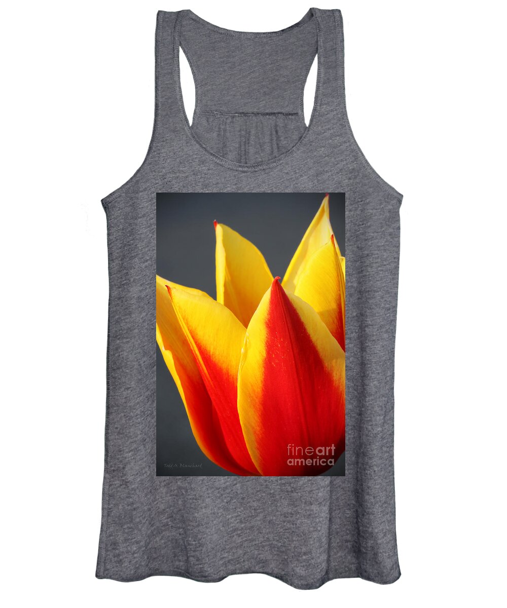 Macro Women's Tank Top featuring the photograph Tulip by Todd Blanchard