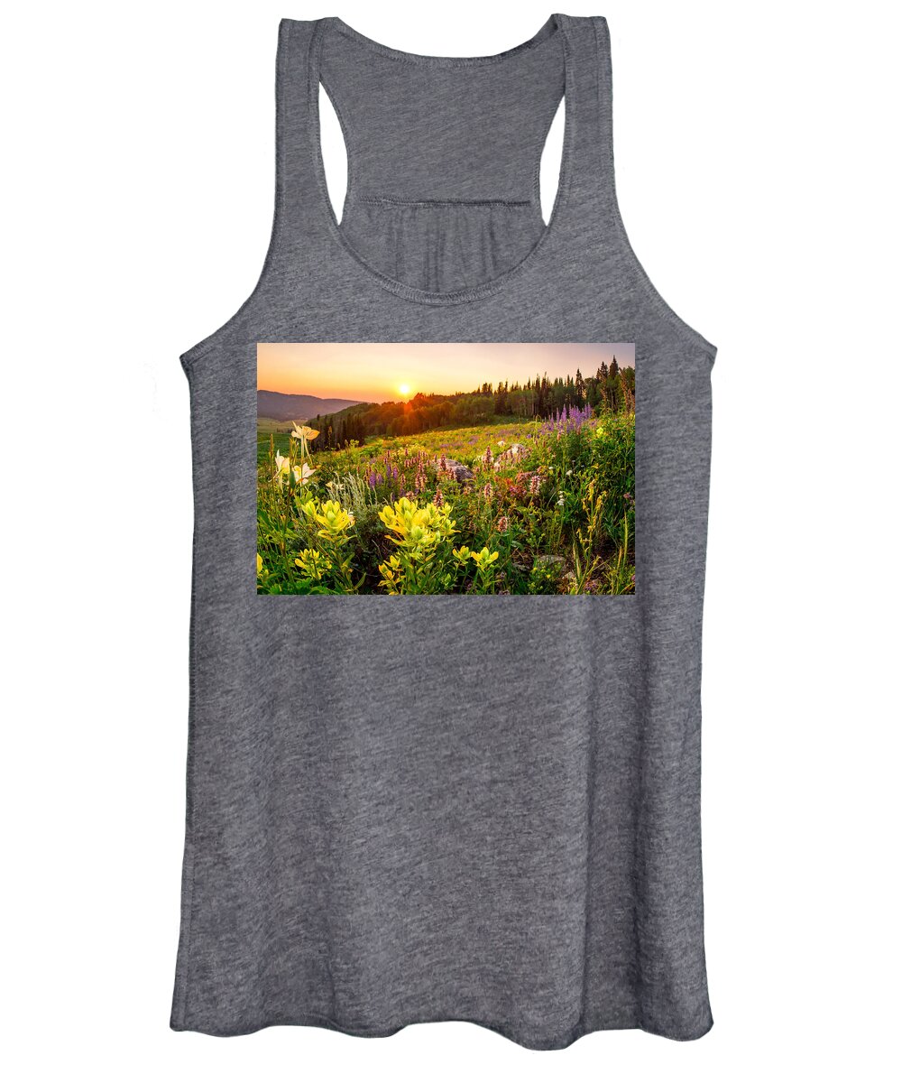 Uinta National Forest Women's Tank Top featuring the photograph Uinta Wildflowers by Emily Dickey