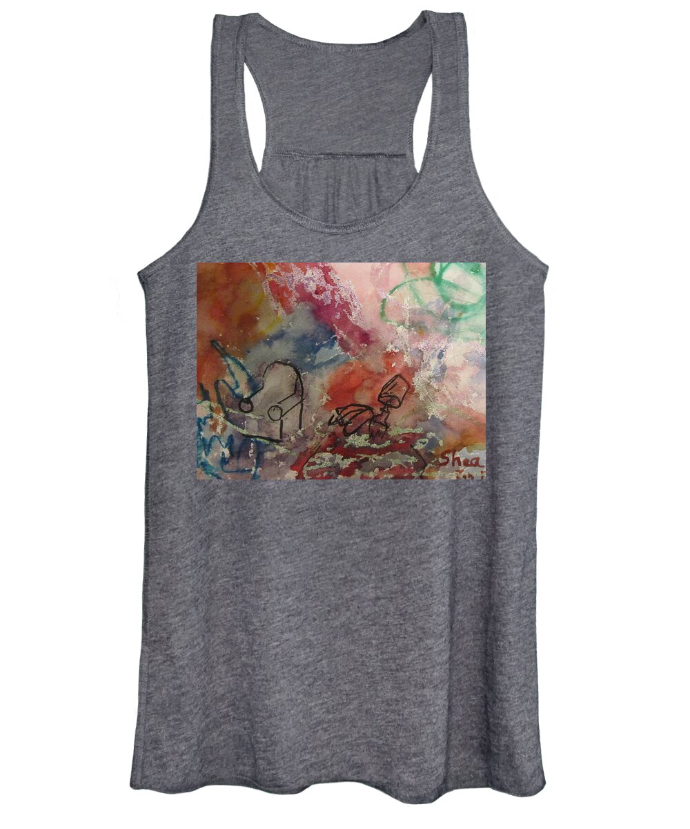 Watercolor Women's Tank Top featuring the painting Untitled Watercolor 1998 by Shea Holliman