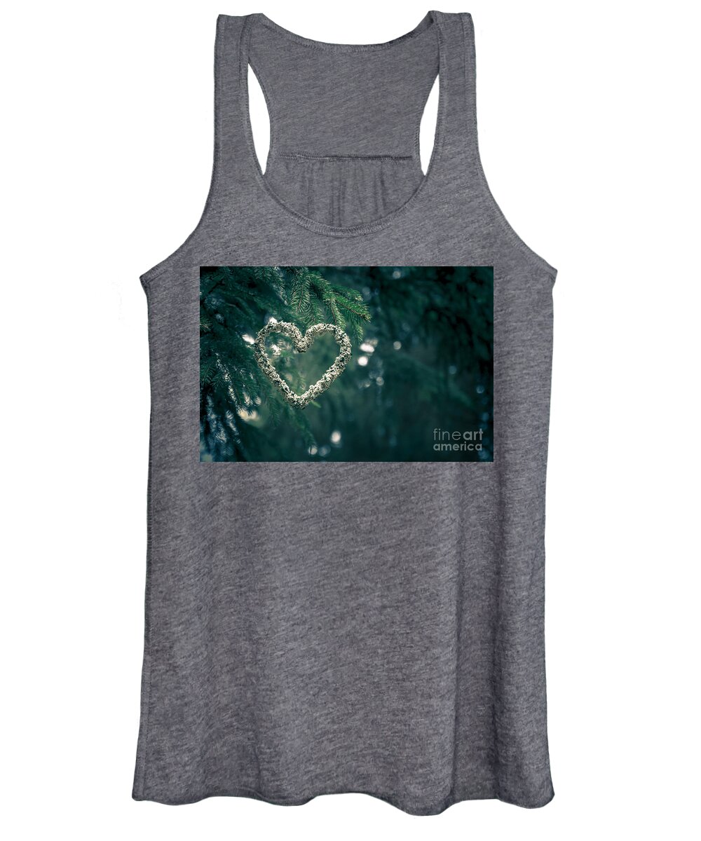 Heart Women's Tank Top featuring the photograph Valentine's Day in nature by Andreas Levi