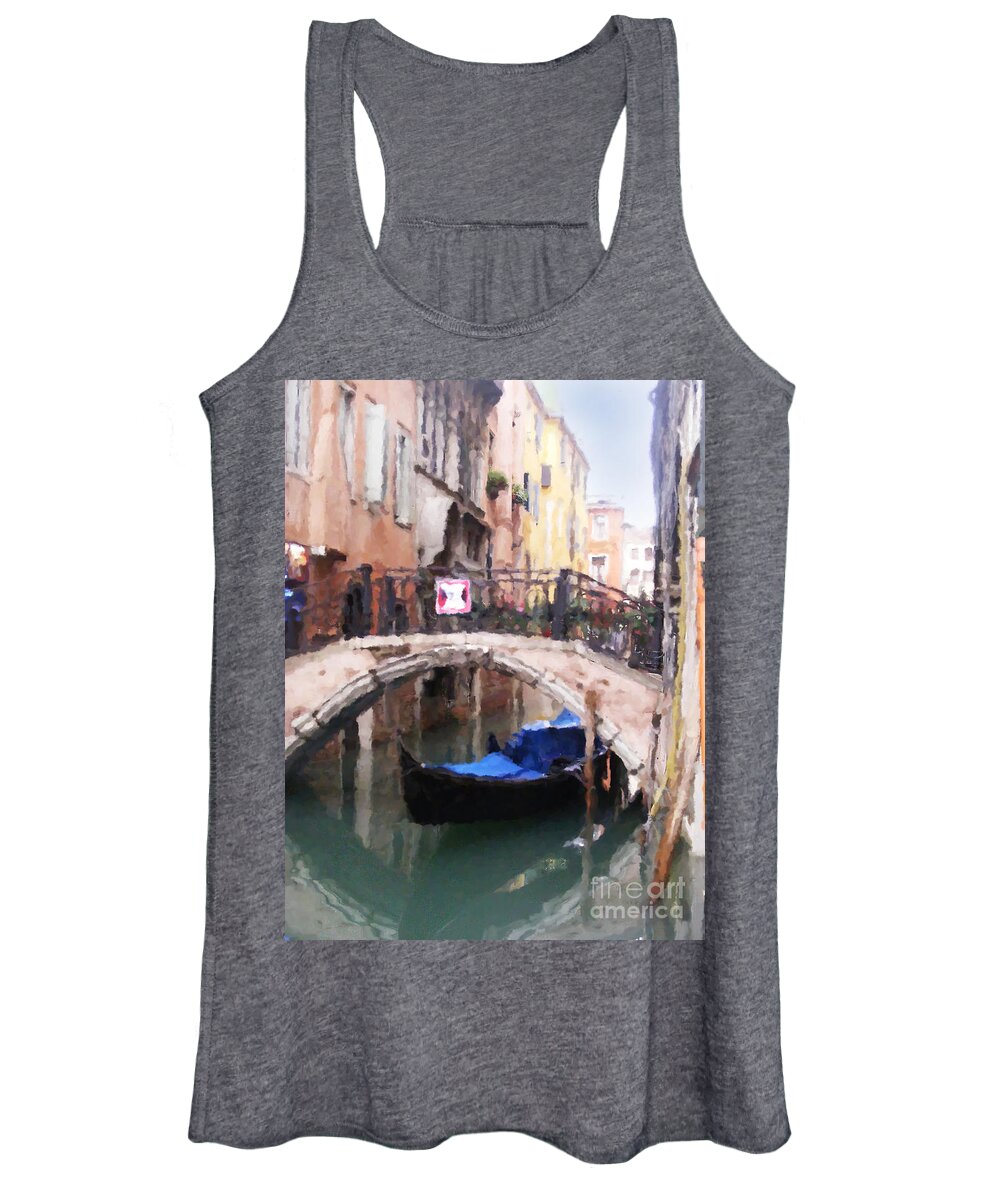 Veince Women's Tank Top featuring the photograph Venice Canal digital art composition by JBK Photo Art