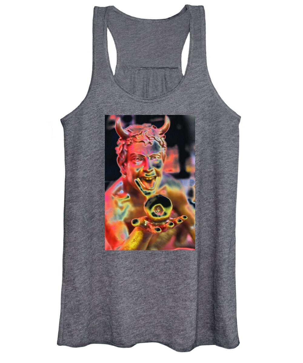 Devil Women's Tank Top featuring the digital art Waiting For Eve by William Rockwell