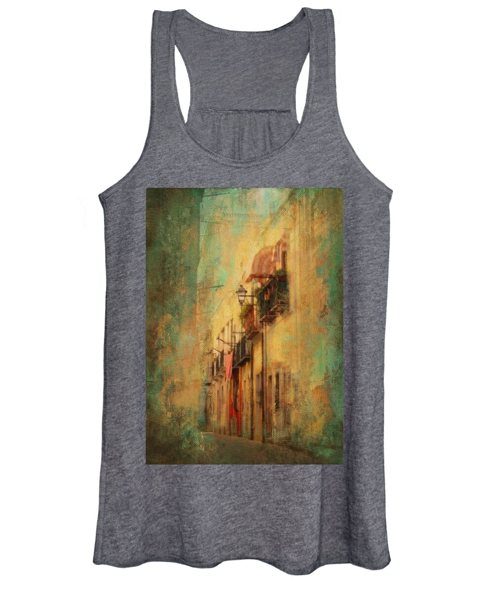 Italy Women's Tank Top featuring the photograph Wandering the Streets of Italy by Carla Parris
