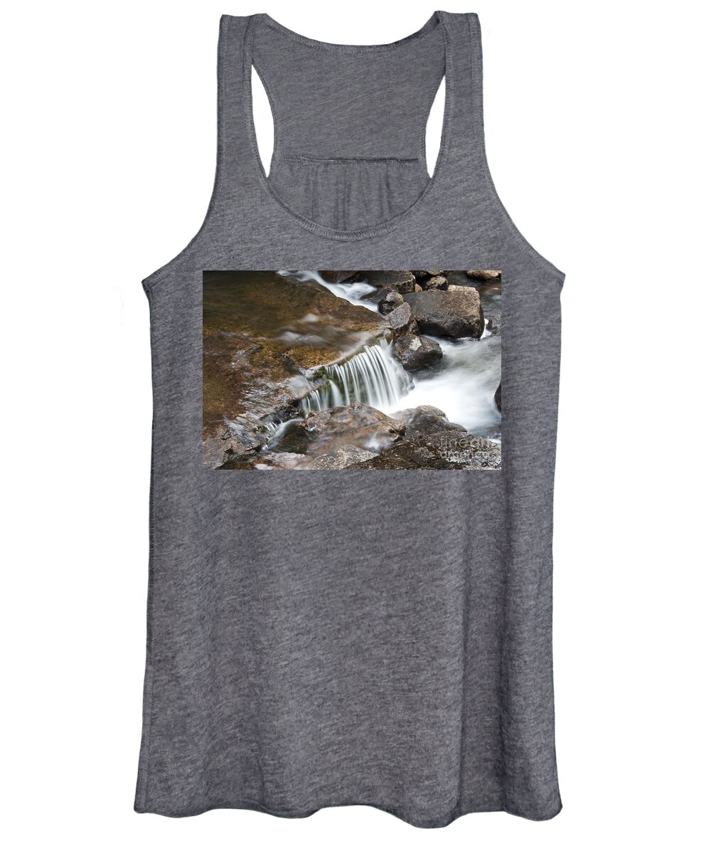 Maine Women's Tank Top featuring the photograph Waterfall Stairs by Karin Pinkham