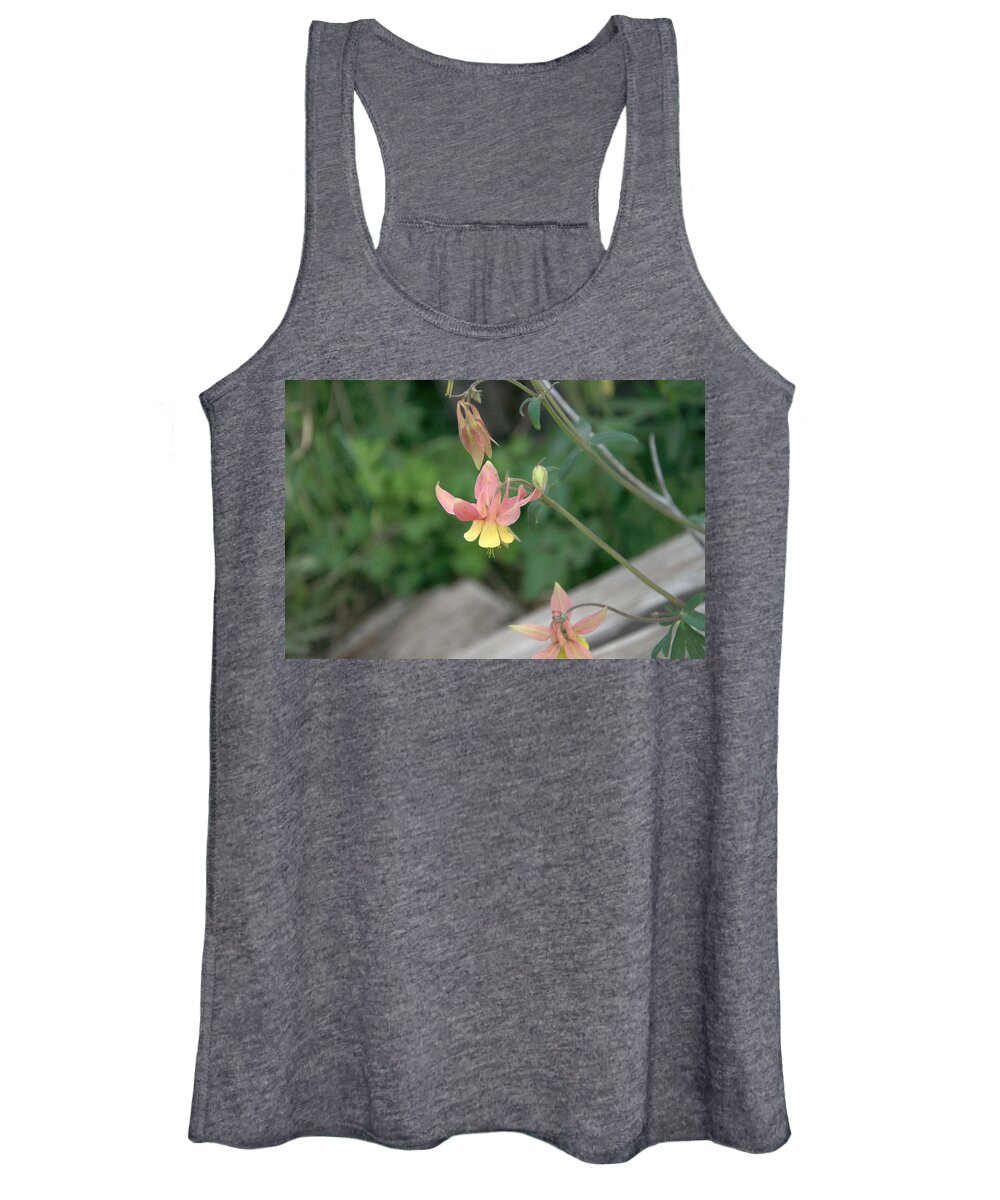 Yellow Women's Tank Top featuring the photograph Yellow Columbine 2 by Frank Madia