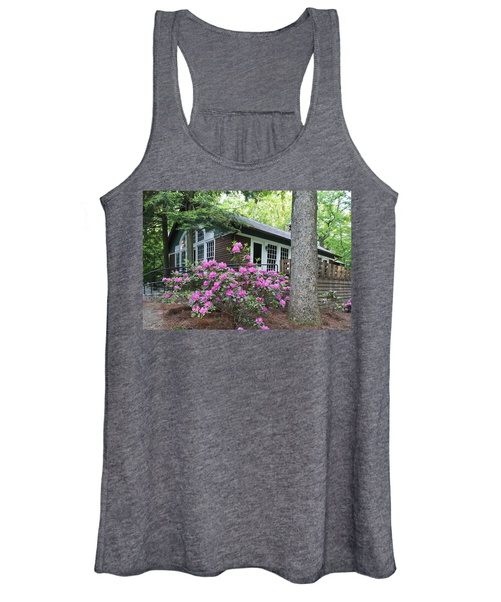 Signal Mountain Women's Tank Top featuring the photograph Little Brown Church in Spring #1 by Tom and Pat Cory