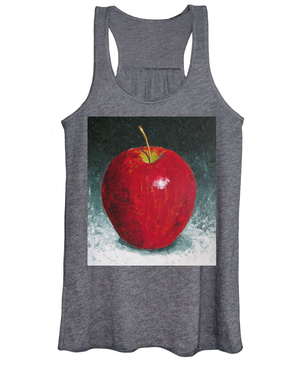 Apple Women's Tank Top featuring the painting Apple by Rollin Kocsis