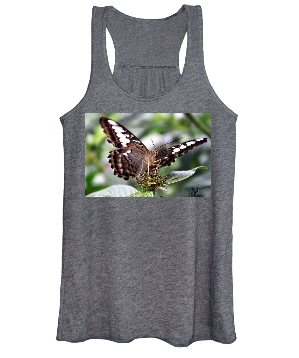  Women's Tank Top featuring the photograph Brown Butterfly by Mark Valentine