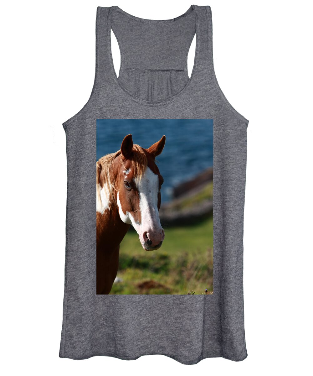 Horse Women's Tank Top featuring the photograph Chestnut Mare by Aidan Moran
