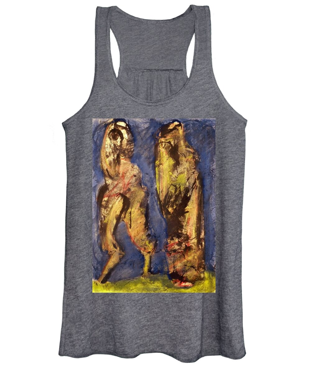 Landscape Women's Tank Top featuring the pastel Figures In Landscape by JC Armbruster