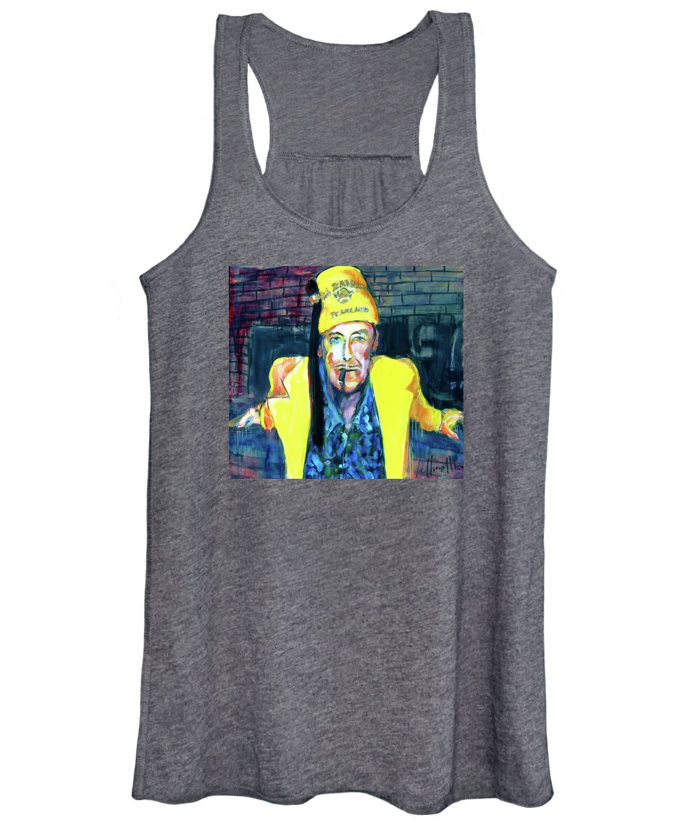 Portraits Women's Tank Top featuring the painting Frankie Delboo by Les Leffingwell