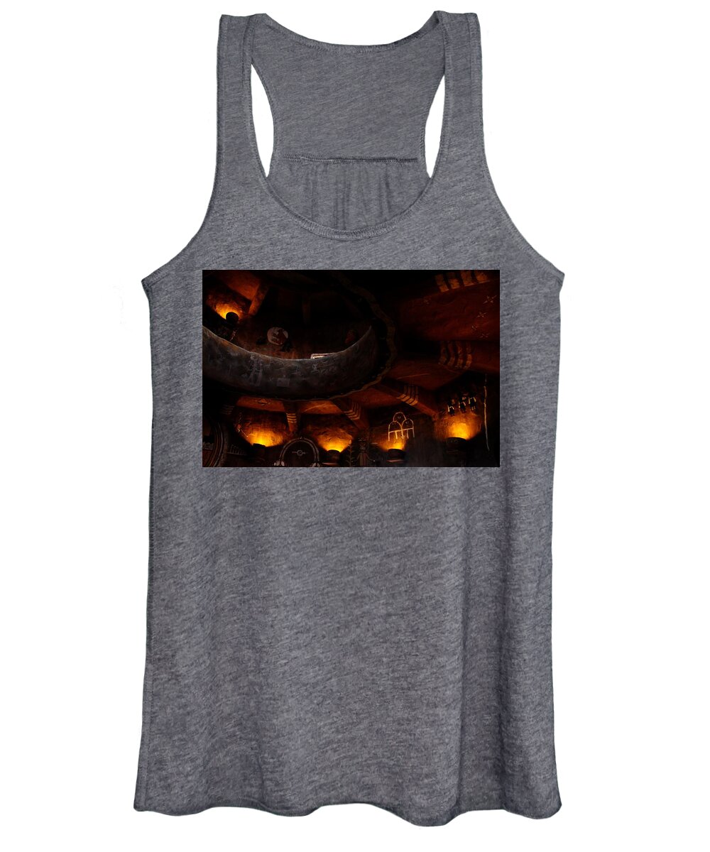 Grand Canyon Desert View Watchtower Women's Tank Top featuring the photograph Grand Canyon Desert View Watchtower - Greeting Card by Mark Valentine