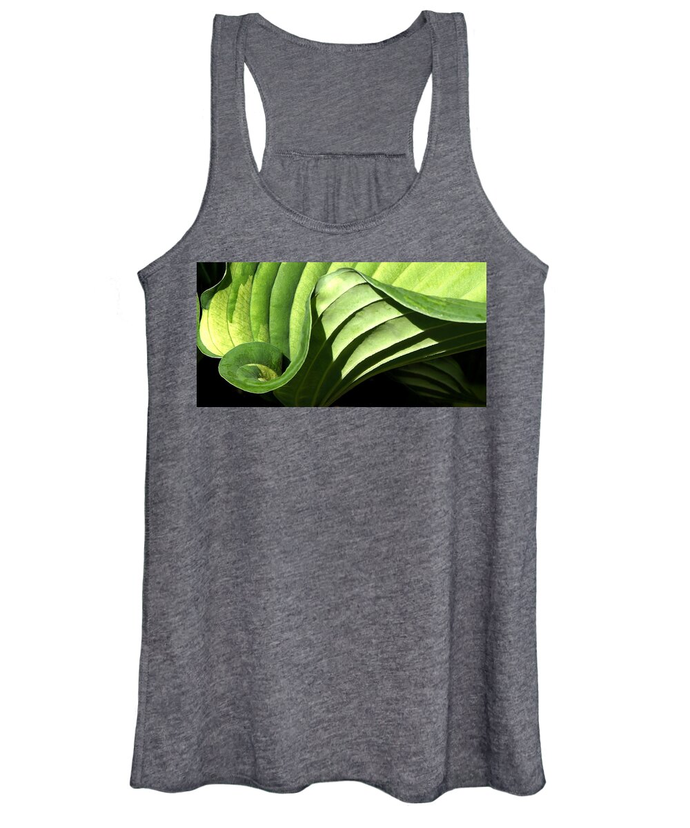 Hosta Women's Tank Top featuring the photograph Hosta Leaf by Frances Miller