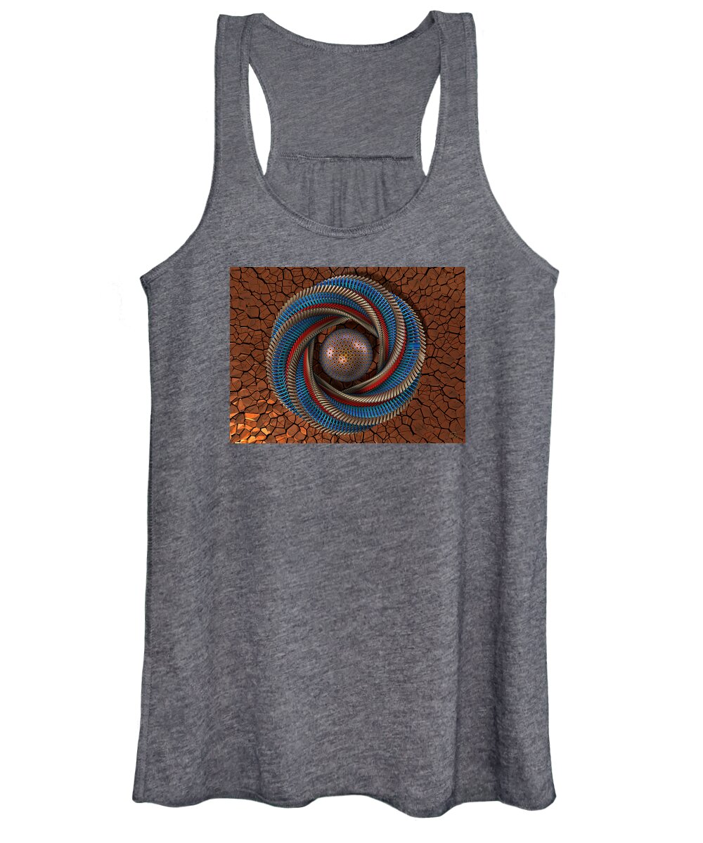 Abstract Women's Tank Top featuring the digital art Inclusion by Manny Lorenzo