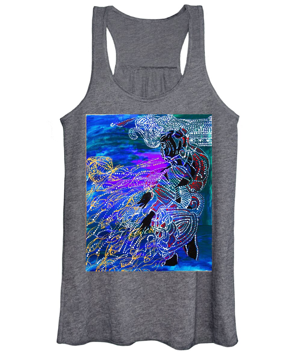 Jesus Women's Tank Top featuring the painting Jesus Reaps His Harvest by Gloria Ssali