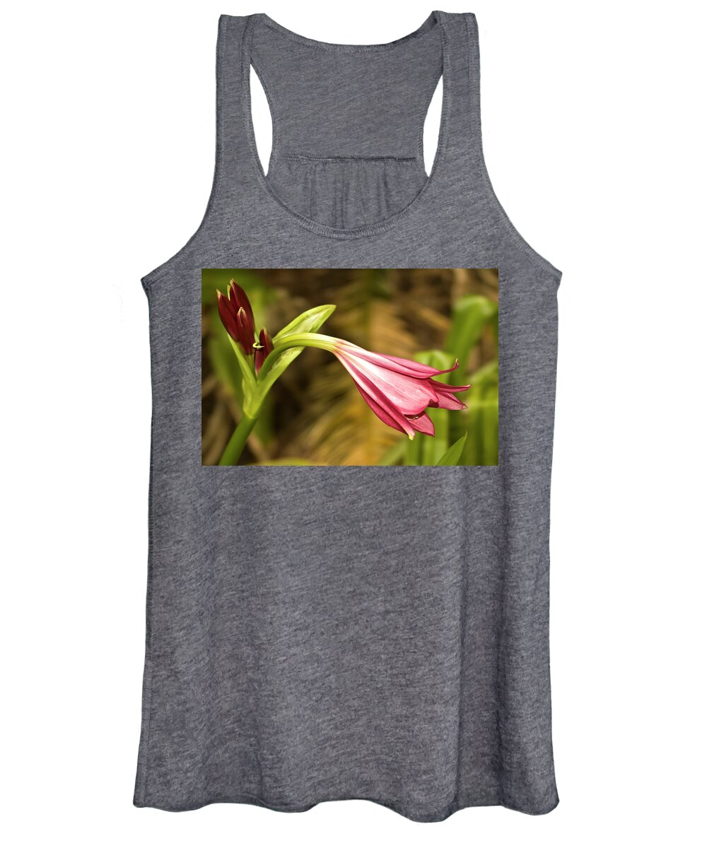 Lily Women's Tank Top featuring the photograph Lily in Pink by Carolyn Marshall